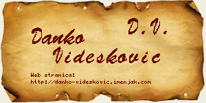 Danko Videsković vizit kartica